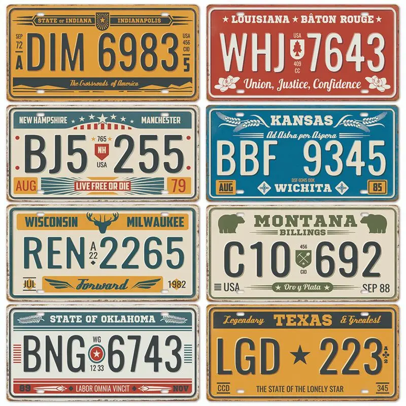 Vintage Iron Sheet Painting License Plate Background Wall Decoration Hanging Painting
Vintage Iron Sheet Painting License Plate Background Wall Decoration Hanging Painting