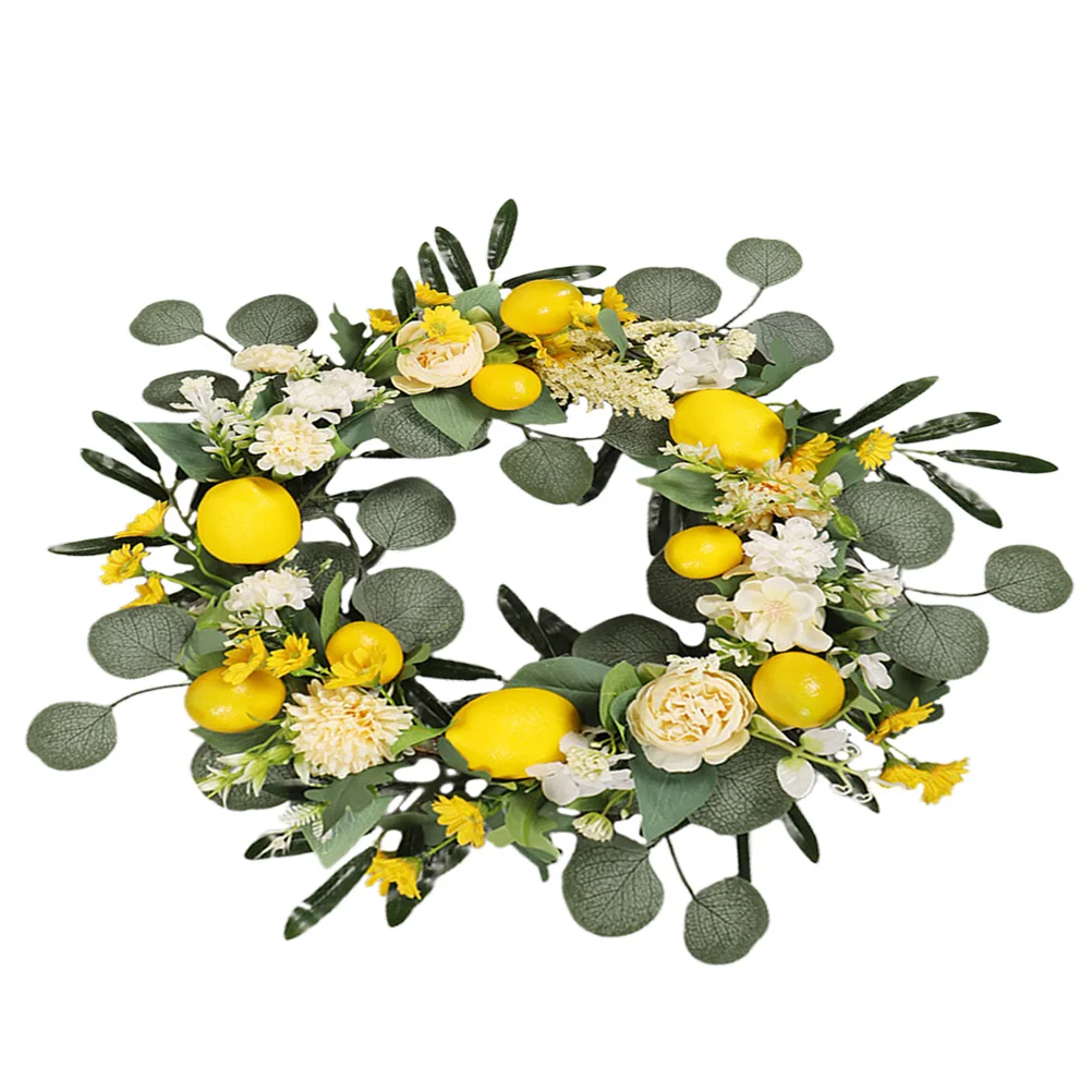 Wreath Door Spring Lemon Summer Front Wreaths Decor Artificial Green Garland Leaf Kitchen Fruit Hanging Floral Large Decorative
Wreath Door Spring Lemon Summer Front Wreaths Decor Artificial Green Garland Leaf Kitchen Fruit Hanging Floral Large Decorative