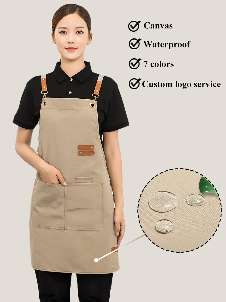 Customization Logo Fashion Waterproof Apron for Women Dessert Bakery Coffee Bar Pizza Sushi Grill Restaurant Profession Workwear
Customization Logo Fashion Waterproof Apron for Women Dessert Bakery Coffee Bar Pizza Sushi Grill Restaurant Profession Workwear