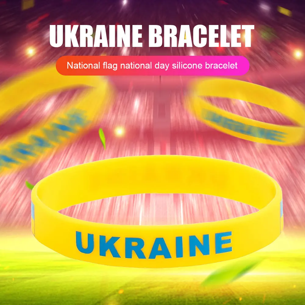 Ukraine Country National Flag Wristband Soccer Football Sport Events Silicone Bracelets Bangles Gifts for Friends
Ukraine Country National Flag Wristband Soccer Football Sport Events Silicone Bracelets Bangles Gifts for Friends