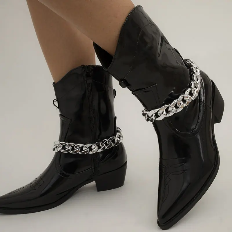 New Boots Chain Silver And Golden Elegant Shoe Chain for High-heel Boots Designer Brand Accessories Stylish Women Shoes Charms
New Boots Chain Silver And Golden Elegant Shoe Chain for High-heel Boots Designer Brand Accessories Stylish Women Shoes Charms