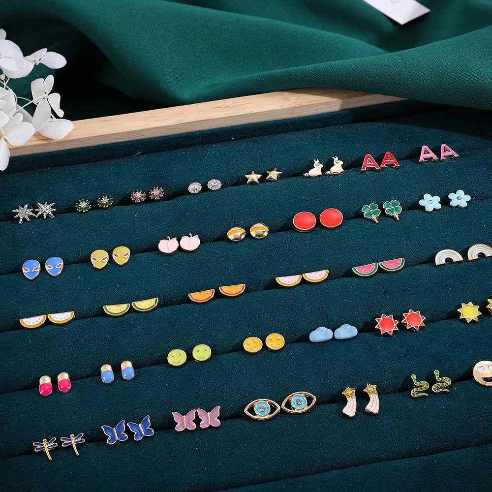 Multi-style Aesthetic Y2K Mini Cute Earrings for Women Girls Enamel Color Flower Fruit Smiley Butterfly Small Ear Piercing Studs
Multi-style Aesthetic Y2K Mini Cute Earrings for Women Girls Enamel Color Flower Fruit Smiley Butterfly Small Ear Piercing Studs