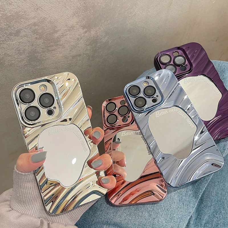 Plating Water Ripple Folds Irregular Mirror Shockproof Case For iPhone 13 11 12 14 Pro Max Case Camera Protection Back Cover
Plating Water Ripple Folds Irregular Mirror Shockproof Case For iPhone 13 11 12 14 Pro Max Case Camera Protection Back Cover