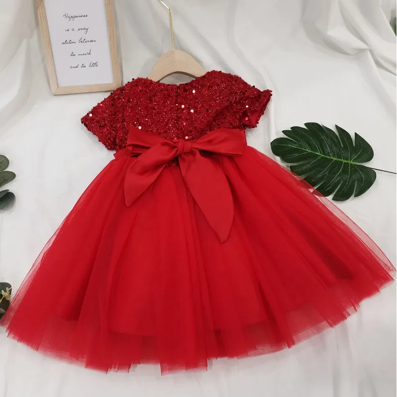 Summer Dresses for Girls Sequined Tulle Wedding Gown Birthday Party Tutu Dress 3-8 Years Evening Communion Children's Dresses
Summer Dresses for Girls Sequined Tulle Wedding Gown Birthday Party Tutu Dress 3-8 Years Evening Communion Children's Dresses