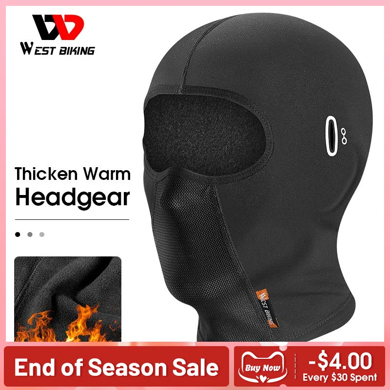 WEST BIKING Bike Winter Headwear Cycling Outdoor Sports Breathable Balaclava With Glasses Hole Bicycle Warm Camping Skiing Cap 
WEST BIKING Bike Winter Headwear Cycling Outdoor Sports Breathable Balaclava With Glasses Hole Bicycle Warm Camping Skiing Cap