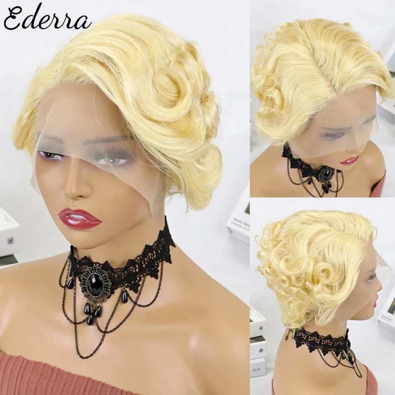 Pixie Cut Wig Short Curly Human Hair Wigs Cheap Transparent 13x1 Lace Front Wig For Women Side part Human Wigs Preplucked 
Pixie Cut Wig Short Curly Human Hair Wigs Cheap Transparent 13x1 Lace Front Wig For Women Side part Human Wigs Preplucked