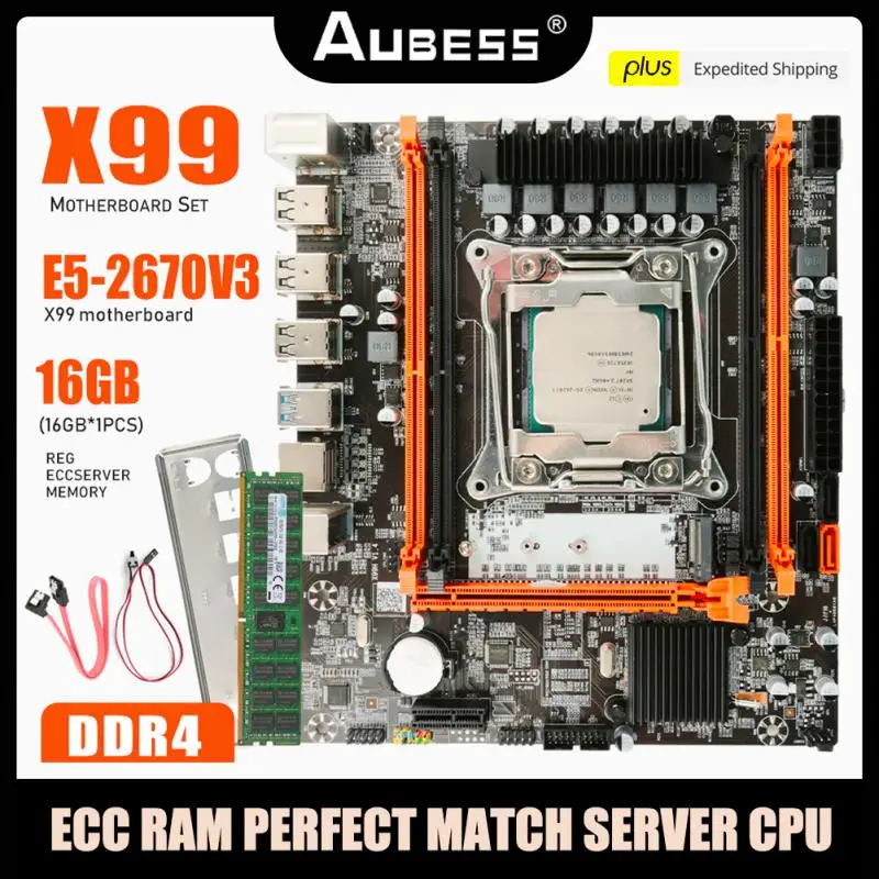 X99 Motherboard Set LGA 2011-3 Kit With Intel Xeon E5 2670 V3 CPU 16GB DDR4 M-ATX NVME M.2 X99 DDR4 2DDR4 DIMM Motherboard
X99 Motherboard Set LGA 2011-3 Kit With Intel Xeon E5 2670 V3 CPU 16GB DDR4 M-ATX NVME M.2 X99 DDR4 2DDR4 DIMM Motherboard
