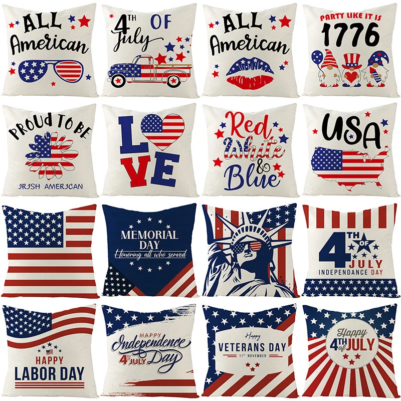 4th of July USA Independence Day Cushion Cover Home Decor American Flag Pillows Cover Office Sofa Throw 45x45cm Pillows Case
4th of July USA Independence Day Cushion Cover Home Decor American Flag Pillows Cover Office Sofa Throw 45x45cm Pillows Case
