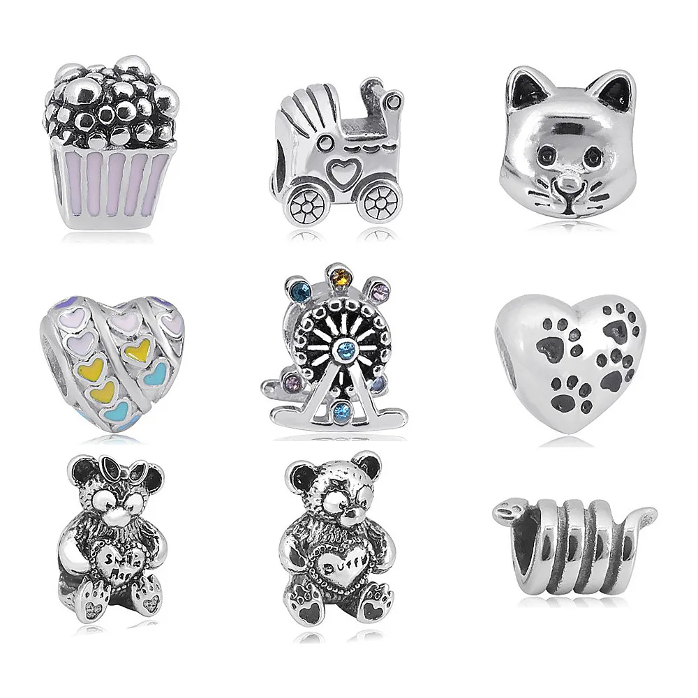 2pcs New Ice Cream Heart Cat Bear Animal Charm Beads Stainless Steel Fit Original Pandora Bracelet DIY Jewelry For Children Gift
2pcs New Ice Cream Heart Cat Bear Animal Charm Beads Stainless Steel Fit Original Pandora Bracelet DIY Jewelry For Children Gift