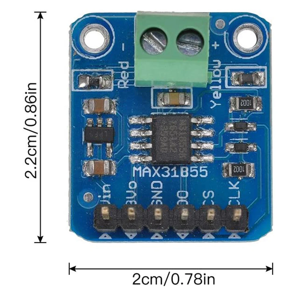 3-5V MAX31855 Module K Type Thermocouple Temp Sensor Thermocouple Breakout Board Temperature Measurement Module
3-5V MAX31855 Module K Type Thermocouple Temp Sensor Thermocouple Breakout Board Temperature Measurement Module