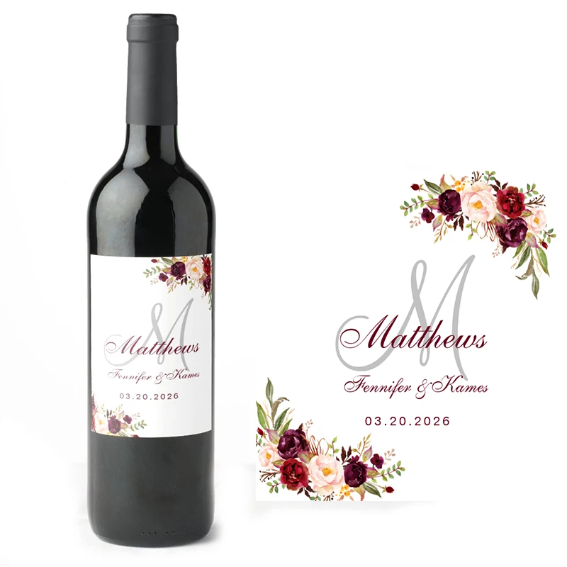 18PCS Customed Floral Elegant Wedding Favor Wine Bottle Labels Waterproof Packaging Personalize LogoDIY Wedding Party Decor
18PCS Customed Floral Elegant Wedding Favor Wine Bottle Labels Waterproof Packaging Personalize LogoDIY Wedding Party Decor