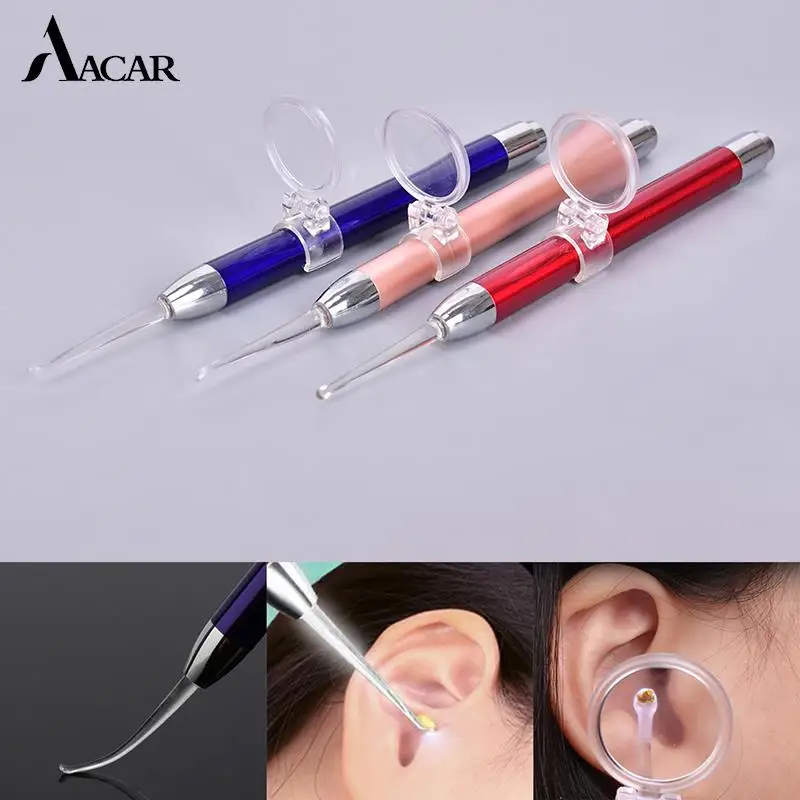 

New Flashlight Earpick Ear Curette Light Spoon With Magnifier Ear Cleaning Earwax Remover Ear Wax Removal Tool Baby Ear Cleaner