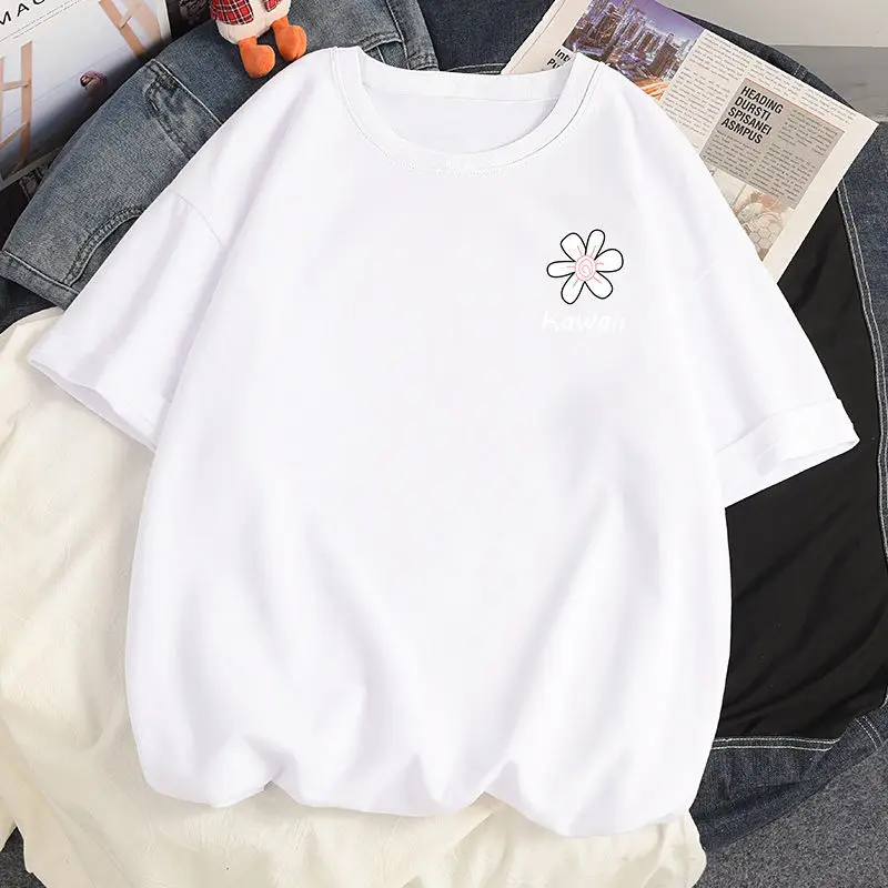 32 Colors 100% Cotton Summer Harajuku Anime Kawaii Flower Print Female Casual Tees Top Loose Short Sleeve T-shirts Women Clothes
32 Colors 100% Cotton Summer Harajuku Anime Kawaii Flower Print Female Casual Tees Top Loose Short Sleeve T-shirts Women Clothes