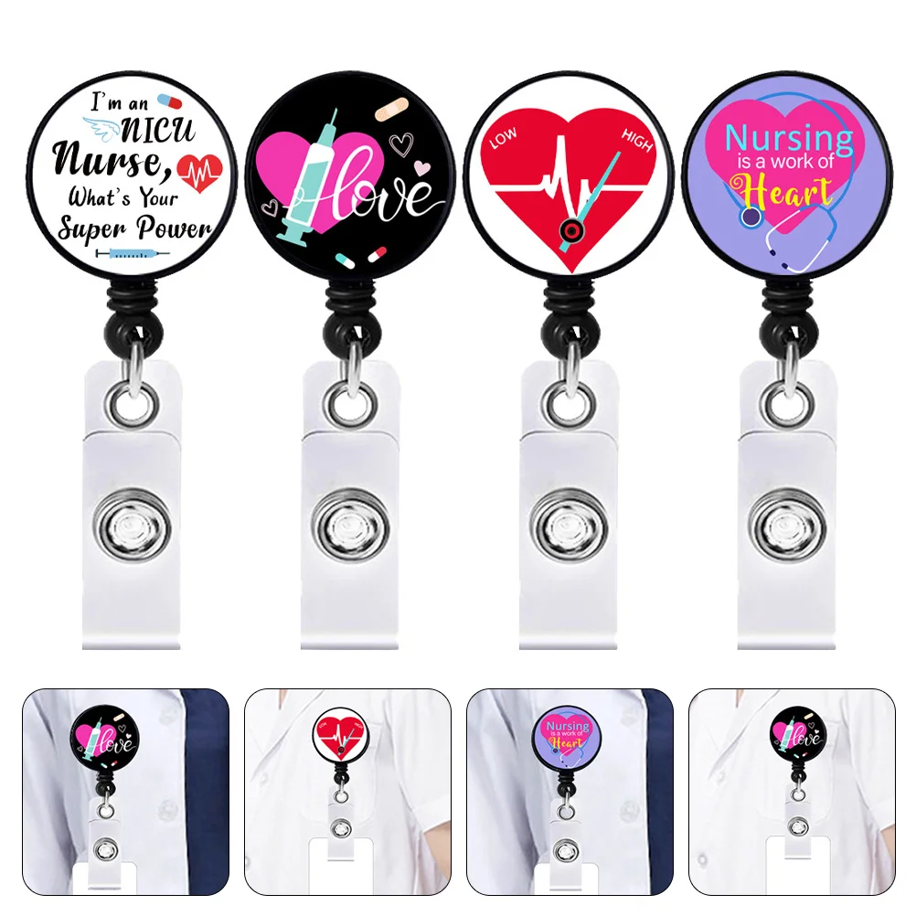 4Pcs Badge Reel Holder Nurse Badge Reels Retractable Nurse Badge Holder Badge Holder for Nurse Workplace
4Pcs Badge Reel Holder Nurse Badge Reels Retractable Nurse Badge Holder Badge Holder for Nurse Workplace