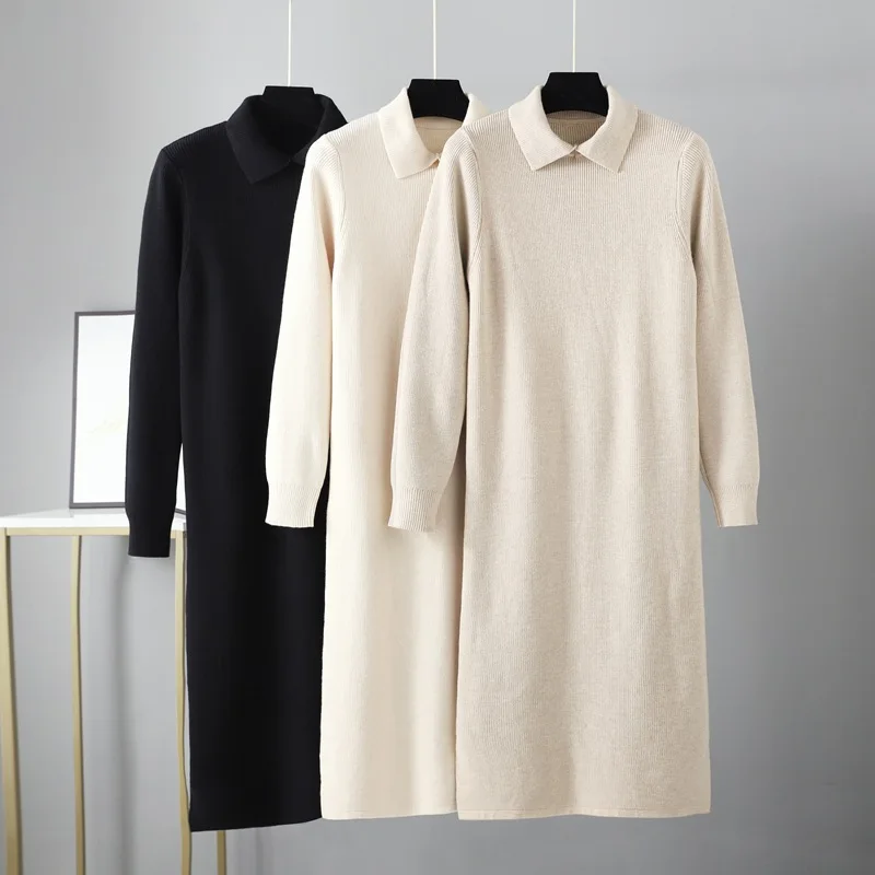 HLBCBG 2023 Polo Straight Autumn Winter Loose Long Sweater Dresses Women Long Oversize Maix Sweater Dress Female Basic Dresses
HLBCBG 2023 Polo Straight Autumn Winter Loose Long Sweater Dresses Women Long Oversize Maix Sweater Dress Female Basic Dresses