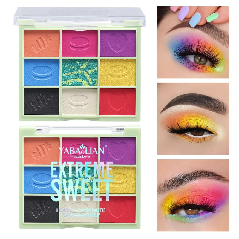 9 Colors Makeup Sweet Party Eyeshadow Pallete Blue Eyeshadow Palette Shimmer Glitter Matte Shades Neon Pigments Stage Eye Makeup
9 Colors Makeup Sweet Party Eyeshadow Pallete Blue Eyeshadow Palette Shimmer Glitter Matte Shades Neon Pigments Stage Eye Makeup