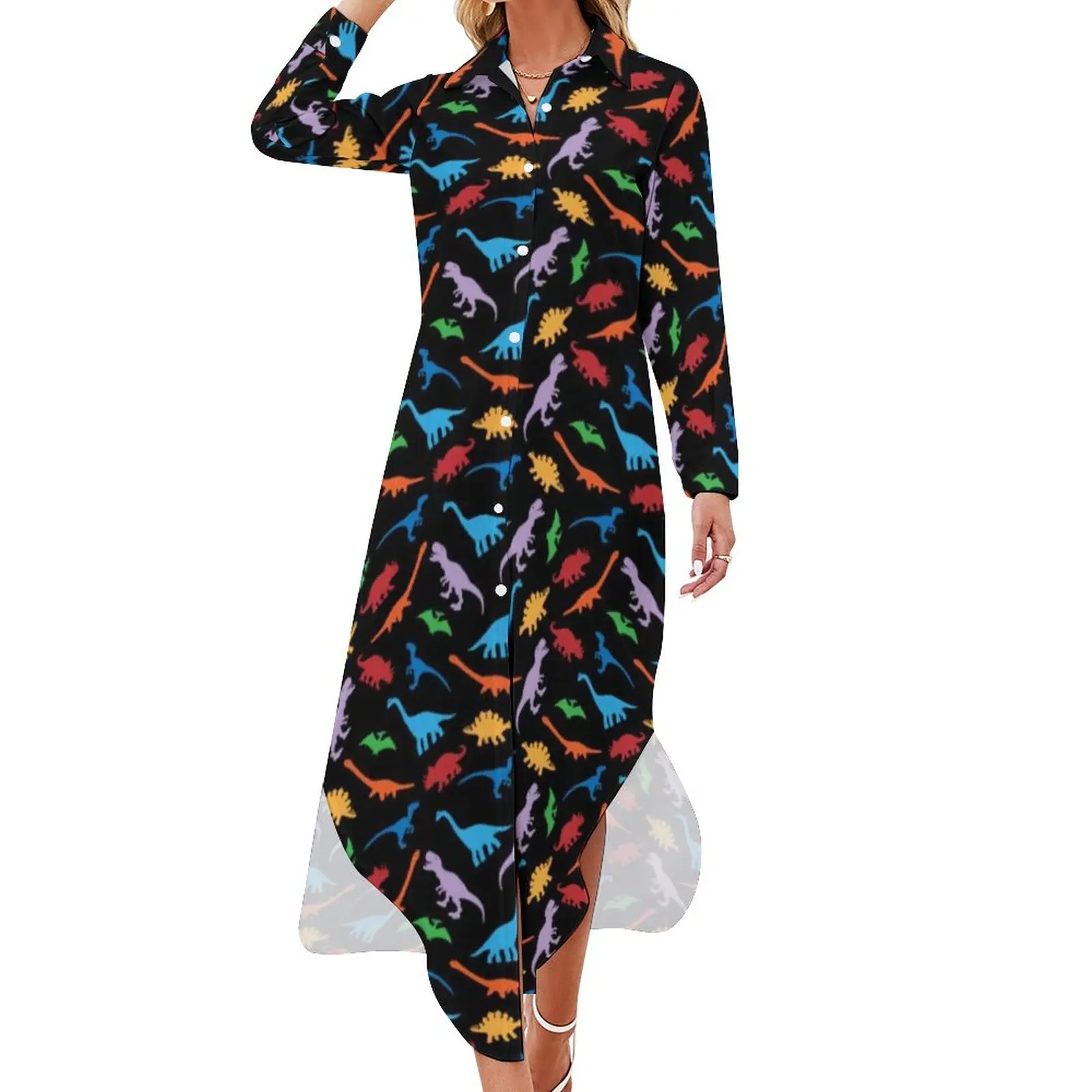 Dinosaurs Seven Species Casual Dress Colorful Dinosaur Jurassic Aesthetic Dresses Sexy V Neck Cute Chiffon Dress Vestido 5XL 6XL
Dinosaurs Seven Species Casual Dress Colorful Dinosaur Jurassic Aesthetic Dresses Sexy V Neck Cute Chiffon Dress Vestido 5XL 6XL