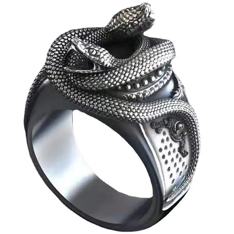 Wholesale New Hot-selling Jewelry Two-color Retro Domineering Carved Snake Animal Copper Ring for Men
Wholesale New Hot-selling Jewelry Two-color Retro Domineering Carved Snake Animal Copper Ring for Men