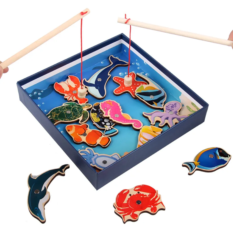 Wooden Magnet Fishing Plate Puzzle Kids Fishing Toys Wooden Magnetic Fishing Toy Set Fish Game Early Childhood Education Toys
Wooden Magnet Fishing Plate Puzzle Kids Fishing Toys Wooden Magnetic Fishing Toy Set Fish Game Early Childhood Education Toys