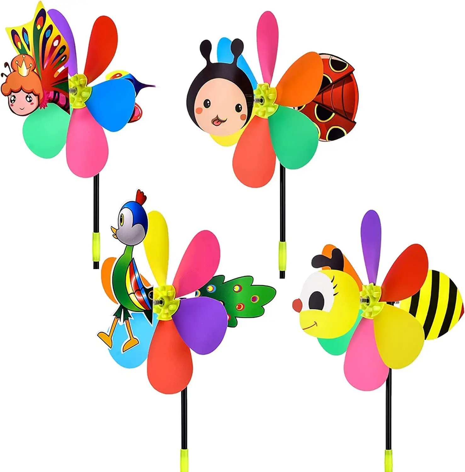 Outdoor Cartoon Animal Image Windmill Funny Cute Colorful Outdoor Pinwheel Toys Wind Sculpture for Garden Yard Decor
Outdoor Cartoon Animal Image Windmill Funny Cute Colorful Outdoor Pinwheel Toys Wind Sculpture for Garden Yard Decor