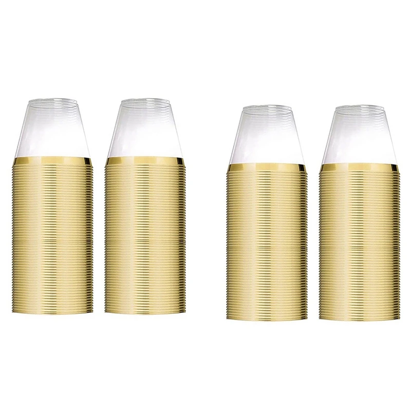 Hot 50X Golden Plastic Cups 9 Oz Disposable Cup Plastic Wine Glass Party Cups Transparent Plastic Cup For Parties 
Hot 50X Golden Plastic Cups 9 Oz Disposable Cup Plastic Wine Glass Party Cups Transparent Plastic Cup For Parties