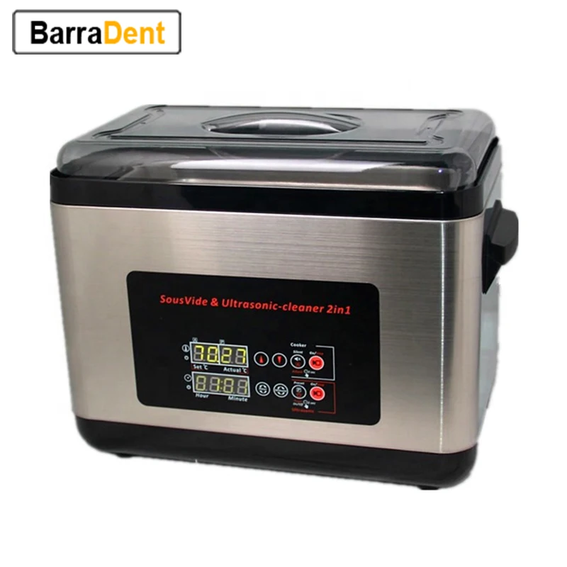 

2 In 1 Stainless Steel Electric Sous Vide Cooking Ultrasonic Cleaner 6L Slow Cooker With Timer And Temperature Control