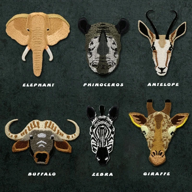 Super Quality Zebra Elephant Giraffe Buffalo Patches For Clothes Bags Decor Iron On Animal Patches for Clothe Embroidered Badges
Super Quality Zebra Elephant Giraffe Buffalo Patches For Clothes Bags Decor Iron On Animal Patches for Clothe Embroidered Badges