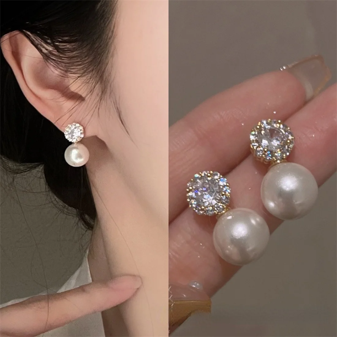 Серьги женские с искусственным жемчугом, изящные элегантные ювелирные украшения со стразами бриллиантами, свадебные украшения
Серьги женские с искусственным жемчугом, изящные элегантные ювелирные украшения со стразами бриллиантами, свадебные украшения