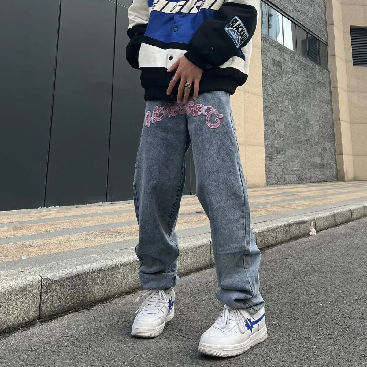 Print Jeans Men Y2K Street Hip-Hop Trend Wide-Leg Jeans Couples Casual Loose All-Match Jeans American Retro Gothic Alphabet Star
Print Jeans Men Y2K Street Hip-Hop Trend Wide-Leg Jeans Couples Casual Loose All-Match Jeans American Retro Gothic Alphabet Star