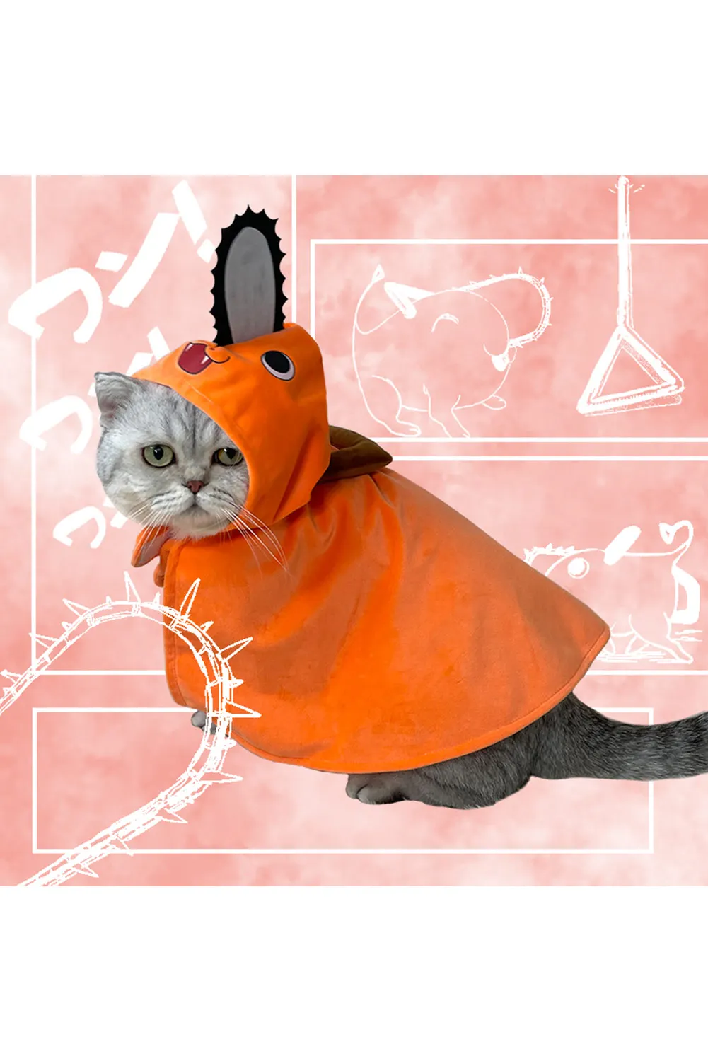 Anime Chainsaw Man Pochita Little Cat Clothes Cloak Hoodie Coat Cosplay Costumes Take Photo Props Dog Pet Supplies Cape
Anime Chainsaw Man Pochita Little Cat Clothes Cloak Hoodie Coat Cosplay Costumes Take Photo Props Dog Pet Supplies Cape