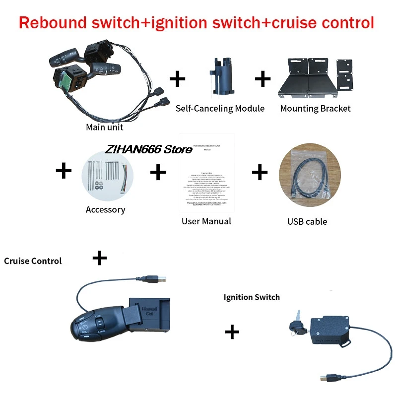 Рулевое колесо, указатель поворота, дворник, автоматический отскок, круиз-контроль, переключатель зажигания для Logitech G29 G27 G920 G923
Рулевое колесо, указатель поворота, дворник, автоматический отскок, круиз-контроль, переключатель зажигания для Logitech G29 G27 G920 G923