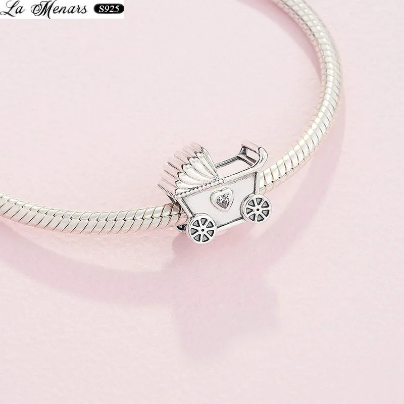 La Menars Bracelet Charms 925 Sterling Silver Beads Baby Carriage Shape Fashion Fine Jewelry Bracelet DIY Making
La Menars Bracelet Charms 925 Sterling Silver Beads Baby Carriage Shape Fashion Fine Jewelry Bracelet DIY Making