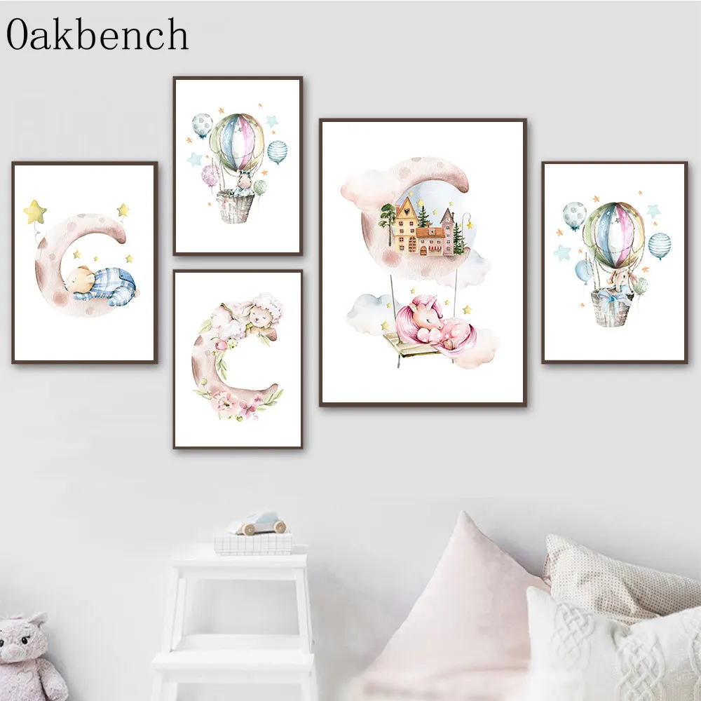 Animals Wall Art Hot Air Balloon Flowers Wall Art Sleep Sheep Unicorn Bear Wall Pictures Nursery Posters Baby Kids Room Decor
Animals Wall Art Hot Air Balloon Flowers Wall Art Sleep Sheep Unicorn Bear Wall Pictures Nursery Posters Baby Kids Room Decor