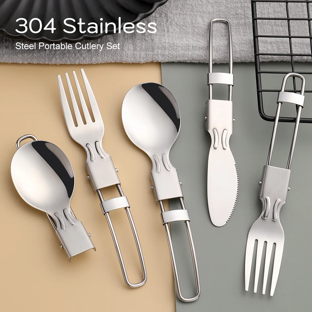 Foldable Stainless Steel Cutlery Set Portable Fork Knife Spoon Tableware Set For Outdoor Camping Travel Picnic Utensils
Foldable Stainless Steel Cutlery Set Portable Fork Knife Spoon Tableware Set For Outdoor Camping Travel Picnic Utensils