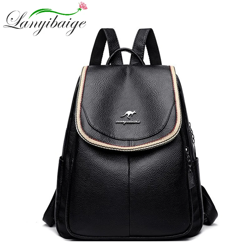 Casual High Quality Women's PU Leather Backpack Anti Theft Female Backpack Brand Designer Travel Student School Bag Sac A Dos
Casual High Quality Women's PU Leather Backpack Anti Theft Female Backpack Brand Designer Travel Student School Bag Sac A Dos