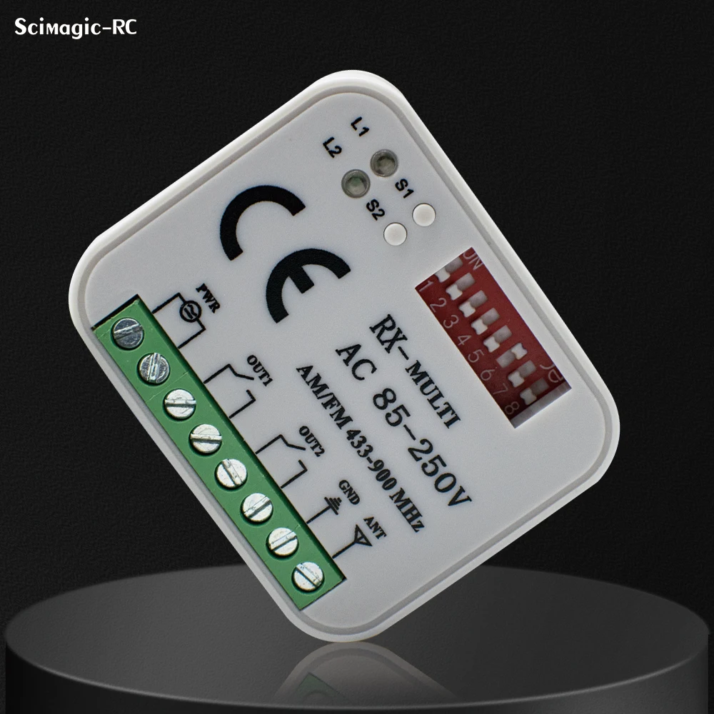 Remote Switch Universal Receiver 433MHz 868MHz RX Multi Frequency Opener AC/DC 9-30V AC 85-250V Garage Control Receiver
Remote Switch Universal Receiver 433MHz 868MHz RX Multi Frequency Opener AC/DC 9-30V AC 85-250V Garage Control Receiver