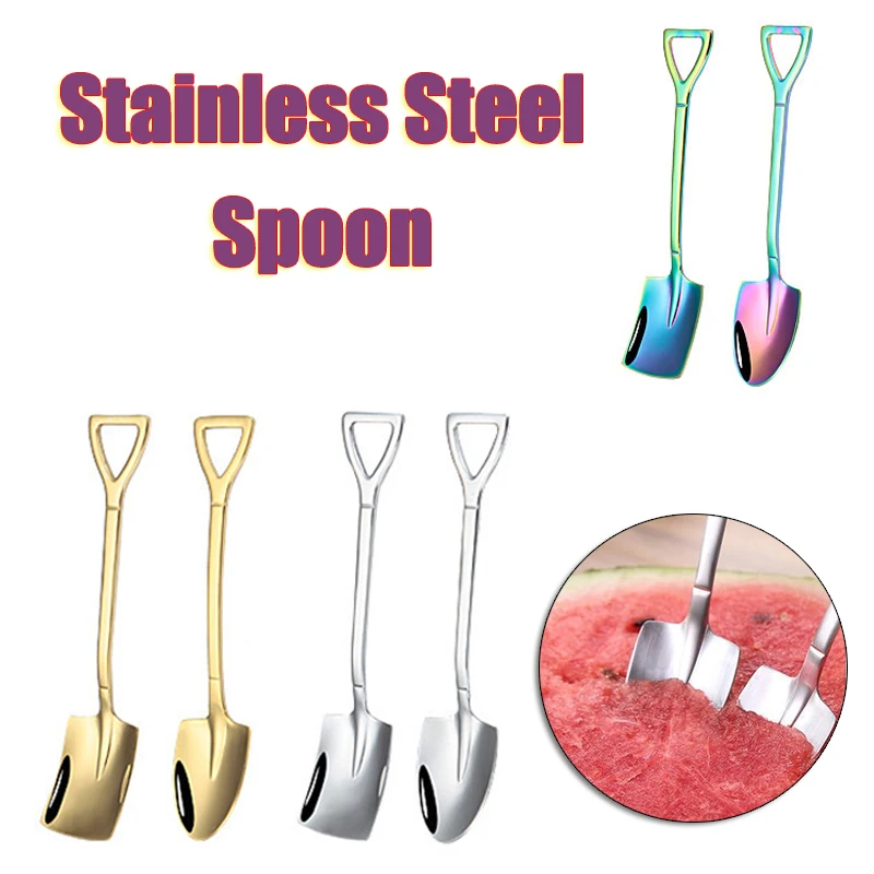 Coffee Spoon Cutlery Set Stainless Steel Retro Iron Shovel Ice Cream Spoon Scoop Creative Spoon tea-spoon Fashion Tableware
Coffee Spoon Cutlery Set Stainless Steel Retro Iron Shovel Ice Cream Spoon Scoop Creative Spoon tea-spoon Fashion Tableware