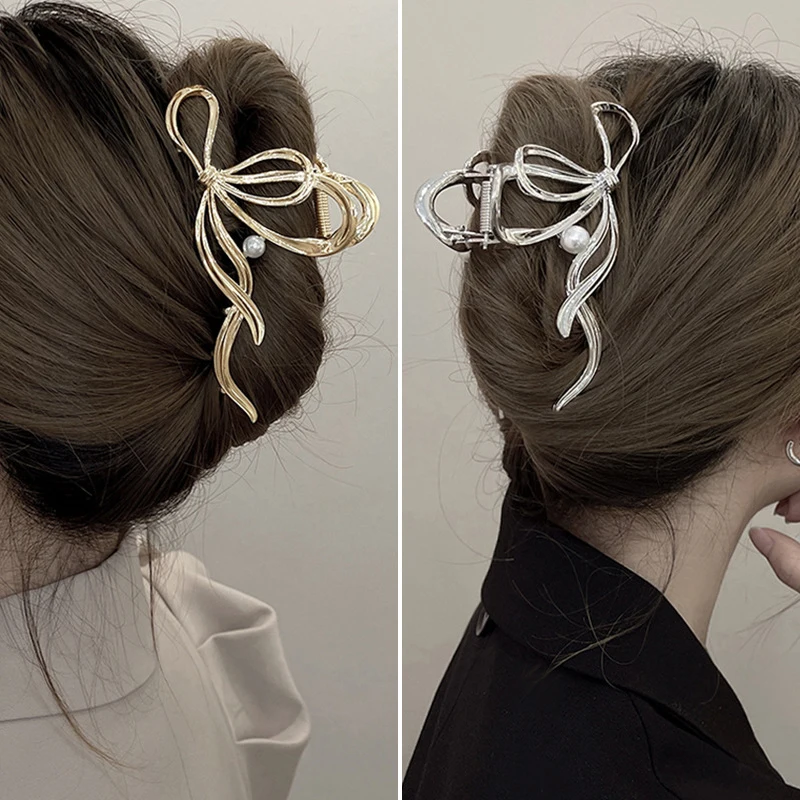 Large Metal Pearl Hair Claws Alloy Irregular Gold Silver Shark Clip Minimalist Barrette Hairpins Vintage Hair Accessories
Large Metal Pearl Hair Claws Alloy Irregular Gold Silver Shark Clip Minimalist Barrette Hairpins Vintage Hair Accessories