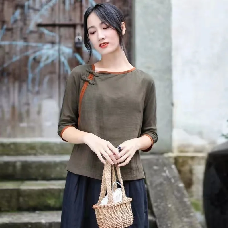 Chinese Traditional Women's Hanfu Top Harajuku Retro Chinese Tang Suit Short-sleeved Comfortable Summer Tea
Chinese Traditional Women's Hanfu Top Harajuku Retro Chinese Tang Suit Short-sleeved Comfortable Summer Tea