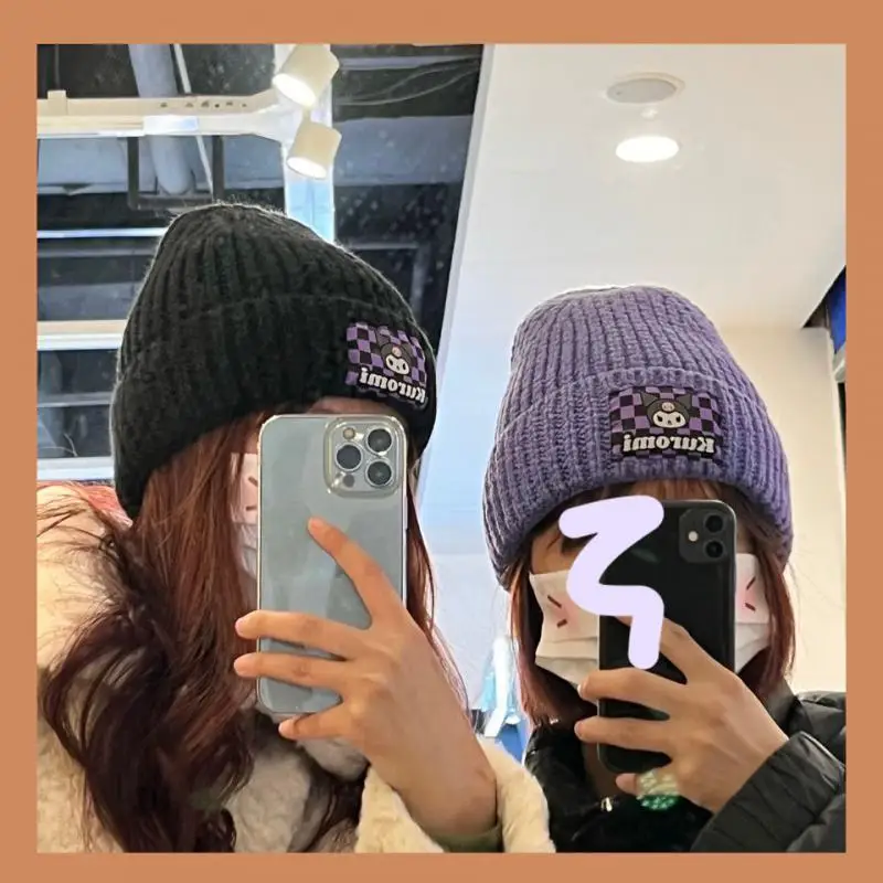 Kuromi Sanrio Cute Hat Kawaii Cartoon Animation Creative Fashion Couple Girlfriends Warm Autumn and Winter Knitted Hat Girl Gift
Kuromi Sanrio Cute Hat Kawaii Cartoon Animation Creative Fashion Couple Girlfriends Warm Autumn and Winter Knitted Hat Girl Gift