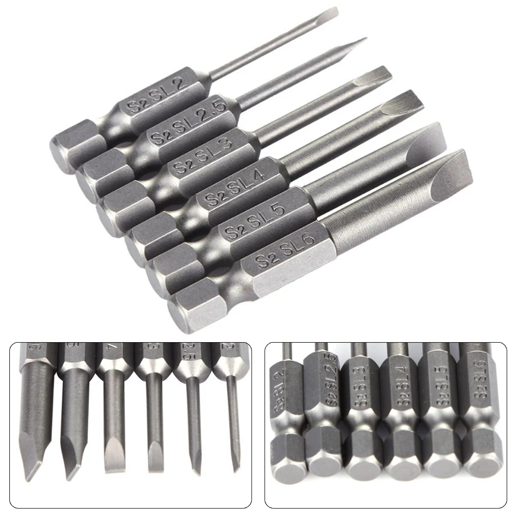 1pc 50mm Alloy Steel Flat Head Slotted Tip Magnetic Screwdriver Bit 2.0-6.0mm For Electric Screwdrivers Electric Drills
1pc 50mm Alloy Steel Flat Head Slotted Tip Magnetic Screwdriver Bit 2.0-6.0mm For Electric Screwdrivers Electric Drills