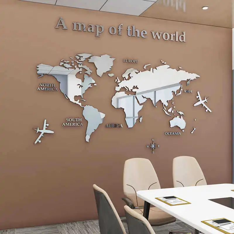 European Type World Map 3D Acrylic Wall Stickers Crystal Mirror Stickers for Office Sofa TV Background Wall Decorative WF
European Type World Map 3D Acrylic Wall Stickers Crystal Mirror Stickers for Office Sofa TV Background Wall Decorative WF