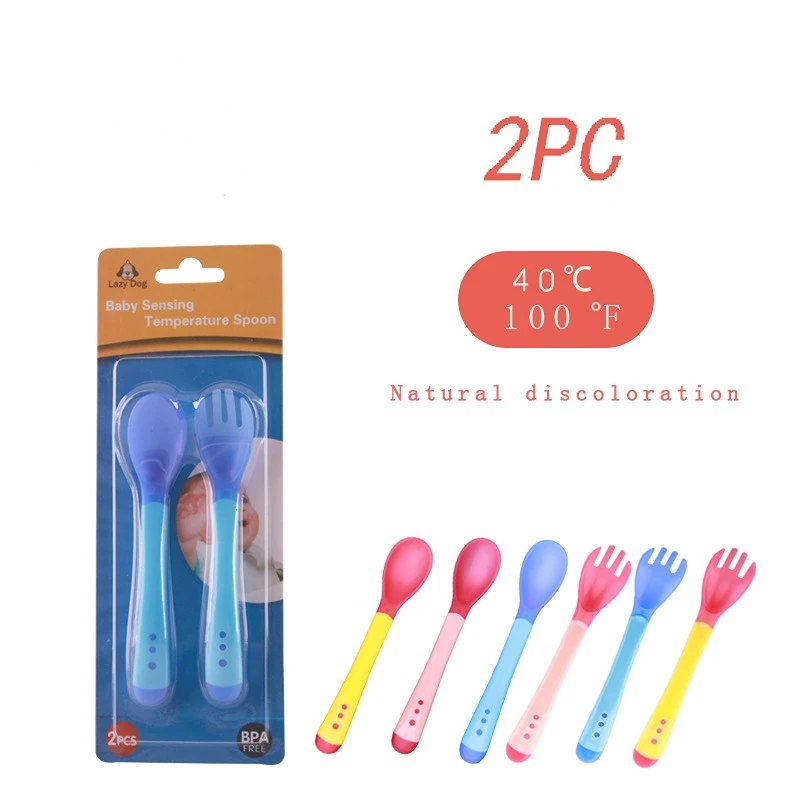 Baby Spoon Children's Training Spoon Fork Temperature Color-changing Spoon Baby Food Supplement Tableware Dinnerware Utensils
Baby Spoon Children's Training Spoon Fork Temperature Color-changing Spoon Baby Food Supplement Tableware Dinnerware Utensils