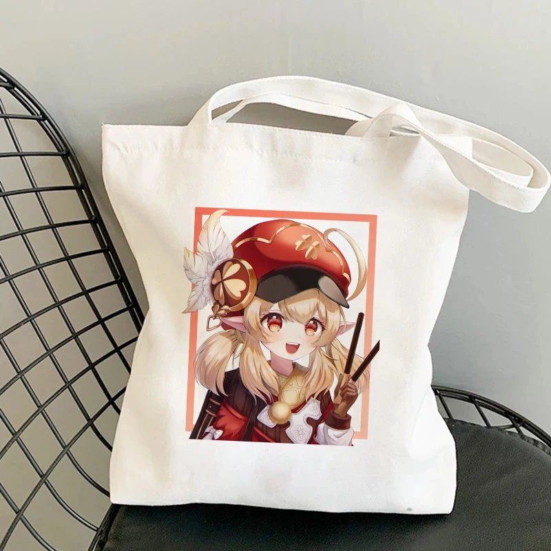 Мультяшный шоппер Genshin Impact Zhongli Morax аниме, Холщовая Сумка для покупок, Вместительная женская сумка через плечо Harajuku, сумка 
Мультяшный шоппер Genshin Impact Zhongli Morax аниме, Холщовая Сумка для покупок, Вместительная женская сумка через плечо Harajuku, сумка