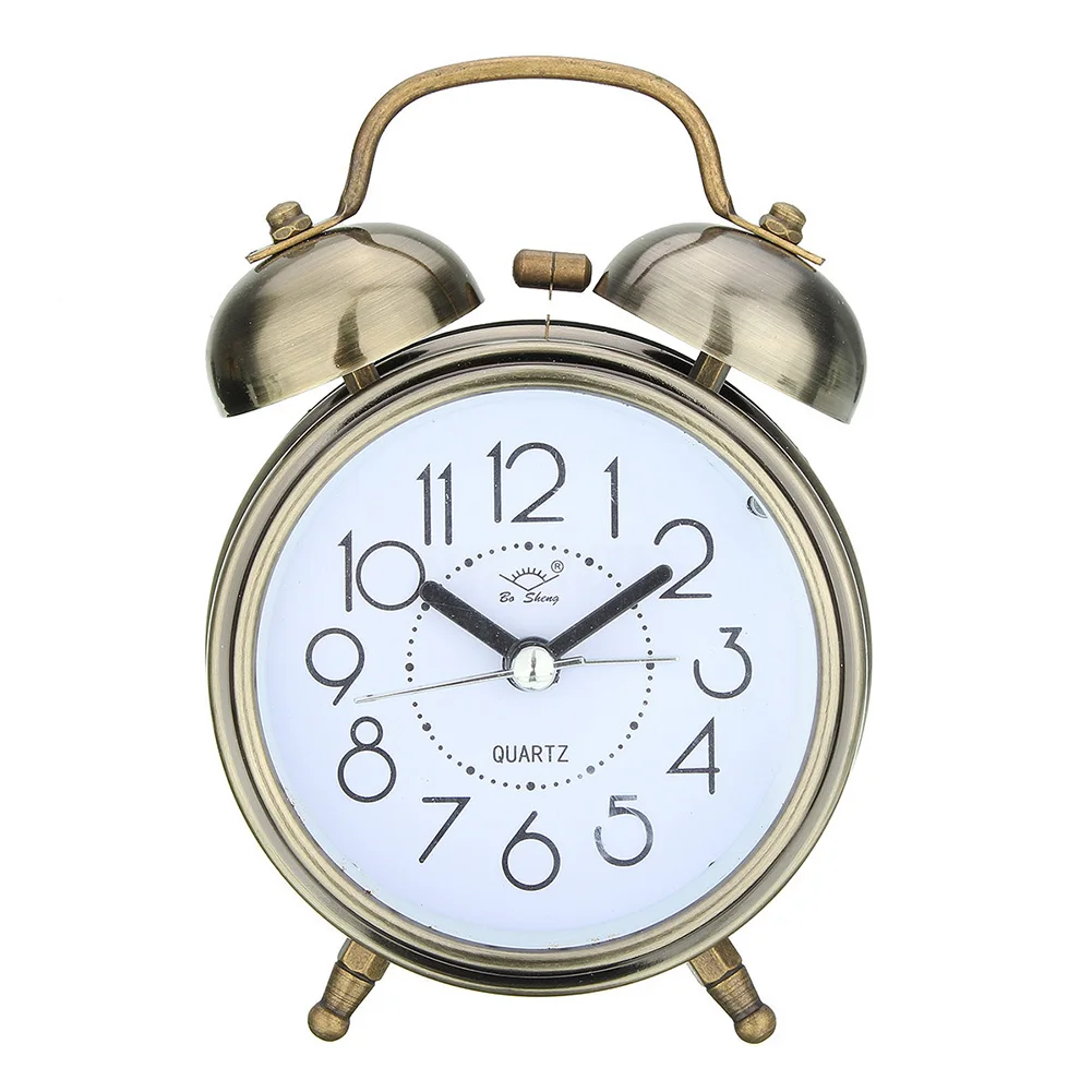 Battery Operated Decorative Cute Bedside Quartz Snooze Desktop Classic Living Room Double Bell Round Silent Alarm Clock
Battery Operated Decorative Cute Bedside Quartz Snooze Desktop Classic Living Room Double Bell Round Silent Alarm Clock