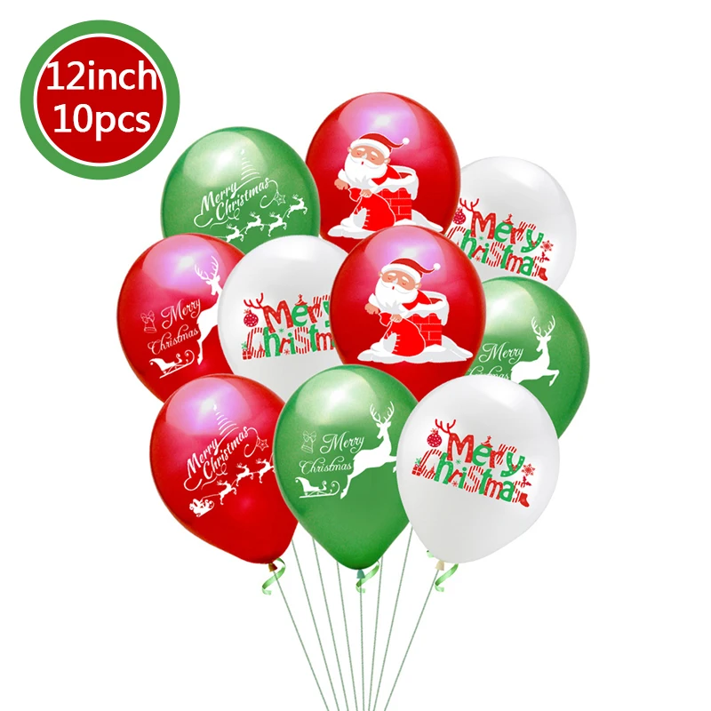 10pcs Merry Christmas 12inch Latex Balloons Santa Claus Sled Elk Red Green White Foil Balloons Christmas Decorations 2023
10pcs Merry Christmas 12inch Latex Balloons Santa Claus Sled Elk Red Green White Foil Balloons Christmas Decorations 2023
