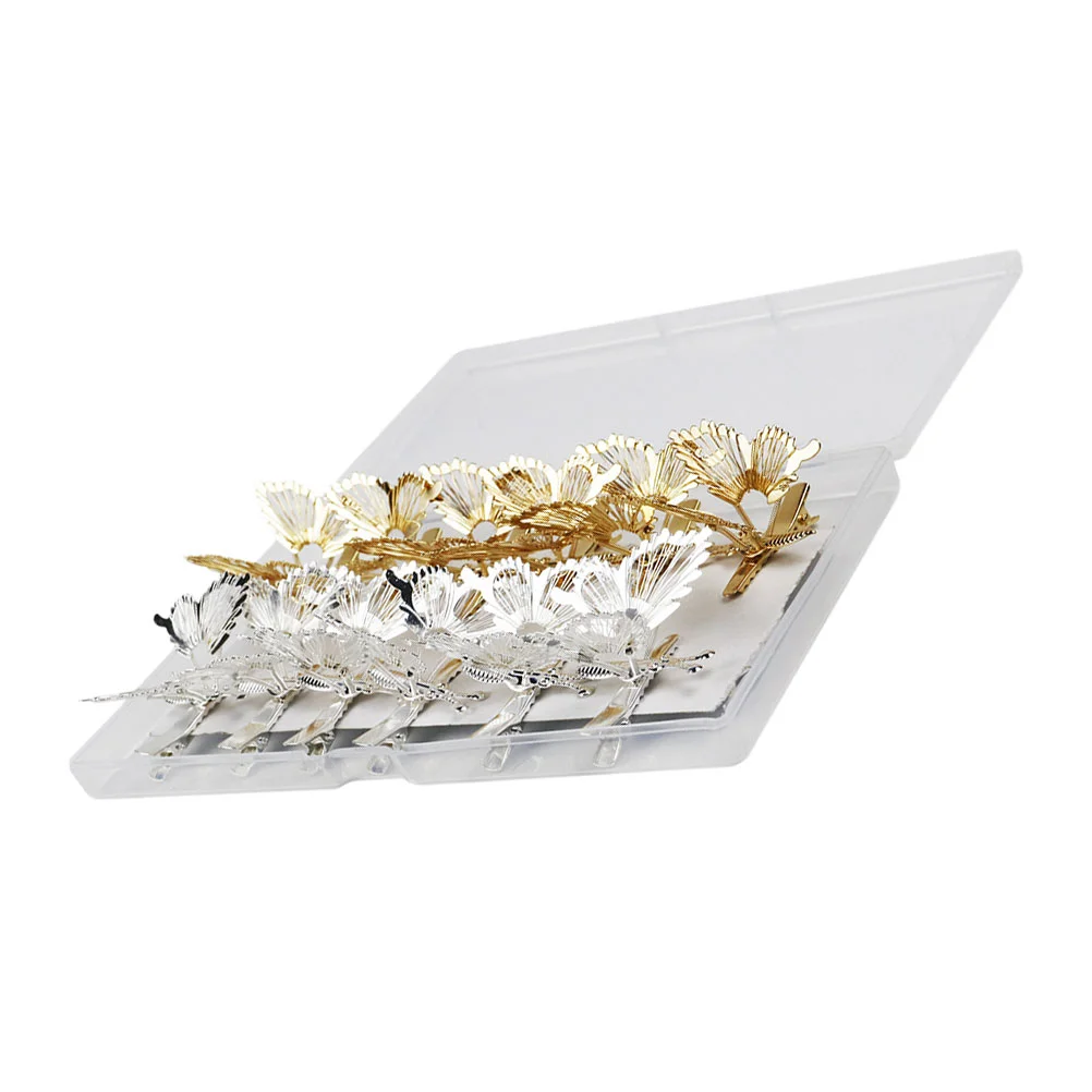 12 Pcs Butterfly Hair Clip Bride Headpieces Wedding Women Hairpins Pearl 3D Butterflies Accessory Alloy
12 Pcs Butterfly Hair Clip Bride Headpieces Wedding Women Hairpins Pearl 3D Butterflies Accessory Alloy