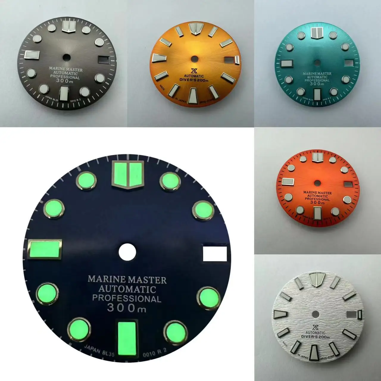 28.5mm Dial 29mm With S Logo For NH35 Automatic Mechanical Movement Green Light Emitting Single Date Window Dial
28.5mm Dial 29mm With S Logo For NH35 Automatic Mechanical Movement Green Light Emitting Single Date Window Dial