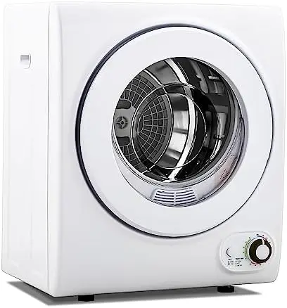 

Portable Clothes Dryer 850W Compact Laundry Dryers 1.5 cu.ft Front Load Stainless Steel Dryers Machine with Stainless Steel Tub