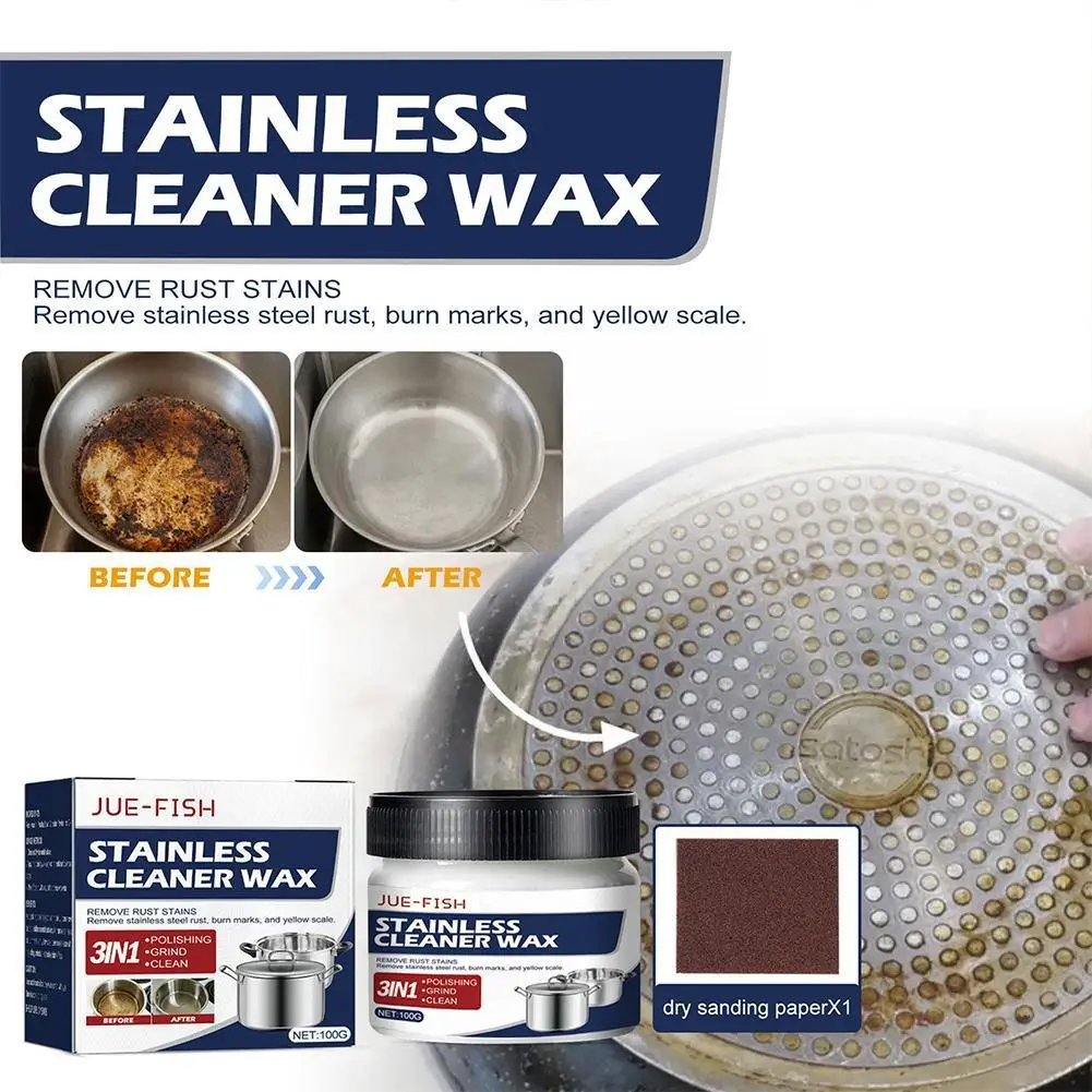 Metal Polish Cream Stainless Steel Cleaning Wax 100g Aluminum Chrome Scratch Remover Remover Rust Polishing Cream S3L5
Metal Polish Cream Stainless Steel Cleaning Wax 100g Aluminum Chrome Scratch Remover Remover Rust Polishing Cream S3L5